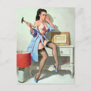 Wunder Daumen Pin Up Postkarte