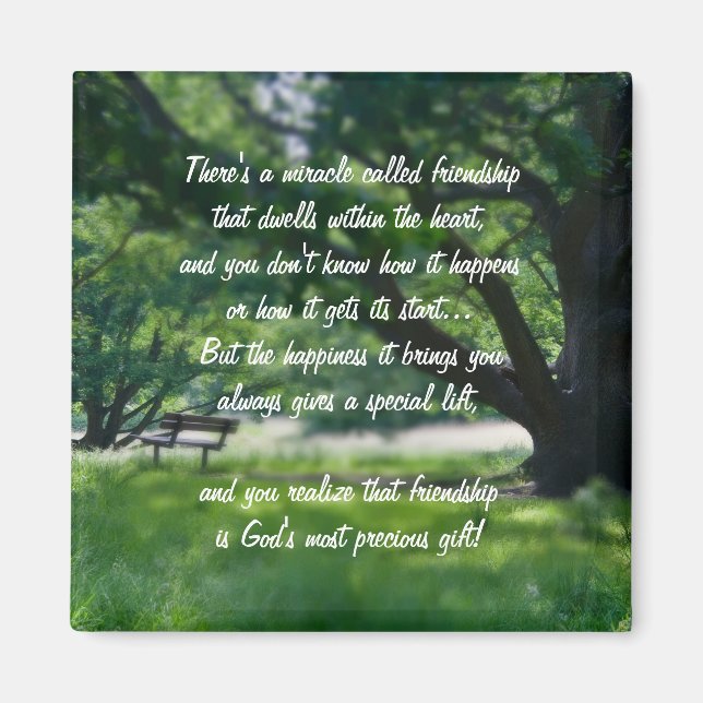 Wunder der Freundschaft Gedicht Magnet (Vorne)