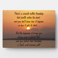 Wunder der Freundschaft Gedicht Plaque