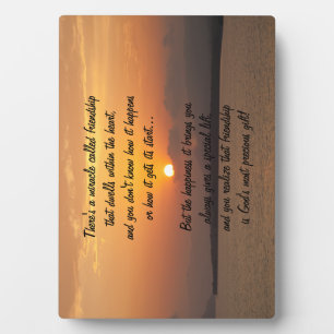 Wunder der Freundschaft Gedicht Plaque Fotoplatte