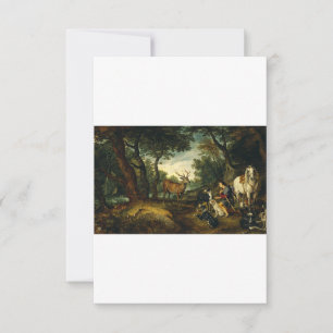 Wunder des Heiligen Hubertus von Peter Paul Rubens Dankeskarte