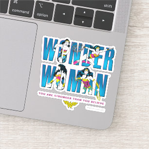 Wunder Frau "Du bist stärker als du glaubst" Aufkleber