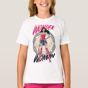 Wunder Frau mit griechischem StammesEmblem T-Shirt