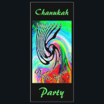 Wunder geschehen Chanukah Party Einladungen<br><div class="desc">Wunder geschehen. Ein bunter,  wirbelnder chanukiah (menorah) Entwurf für Chanukah. Ein schwarzes chanukiah und die Wörter "Wunder geschehen" gegen ein Wirbeln,  heller Strudel der Farbe. Ein jüdischer Entwurf für Chanukka-Geschenke. Kundenspezifische Einladungen - fügen Sie einfach Ihre eigenen Informationen in den zur Verfügung gestellten Räumen hinzu.</div>