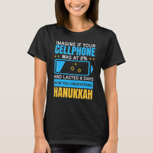 Wunder Hanukkah Chanukah erklärte 8 Tage Batte T-Shirt