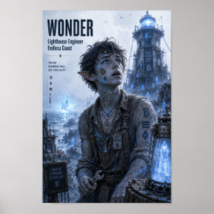Wunder / Leuchtturm-Ingenieur / Endlose Küste Poster