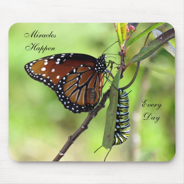 Wunder passieren jeden Tag - Butterfly Mouse Pad Mousepad (Vorne)