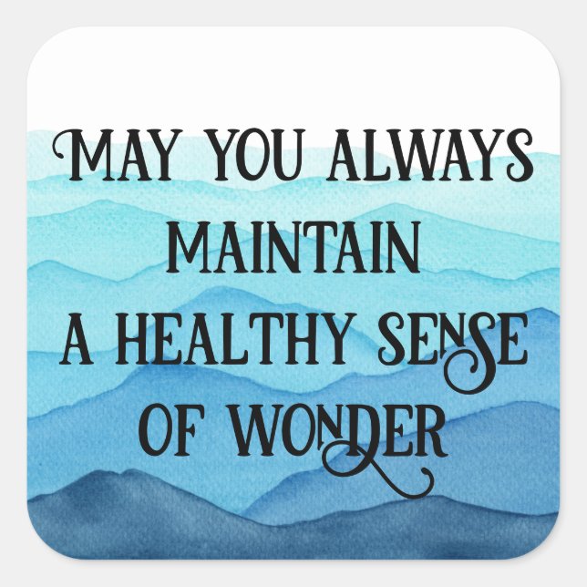 Wunder Quadratischer Aufkleber (Vorderseite)