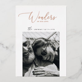 Wunder seiner Liebe | Elegantes Gold Weihnachts-Fo Folien Feiertagskarte