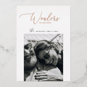 Wunder seiner Liebe   Elegantes Gold Weihnachts-Fo Folien Feiertagskarte