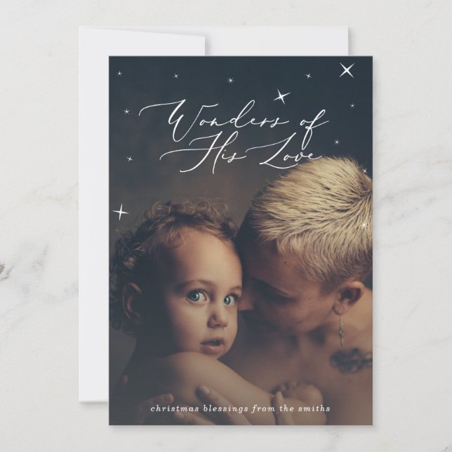 Wunder seiner Liebe Feiertagskarte (Vorderseite)