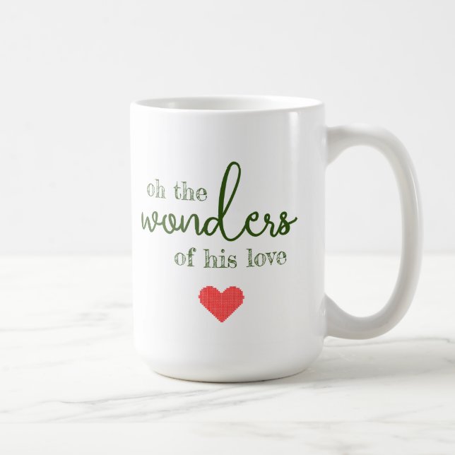Wunder seiner Liebe Weihnachts-Tasse Kaffeetasse (Rechts)