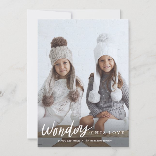 Wunder seiner Liebe Weihnachtskarte Feiertagskarte (Vorderseite)