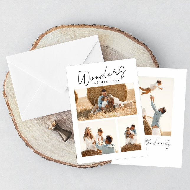 Wunder seiner Liebe zweiseitige Fotokarte Feiertagskarte (Von Creator hochgeladen)