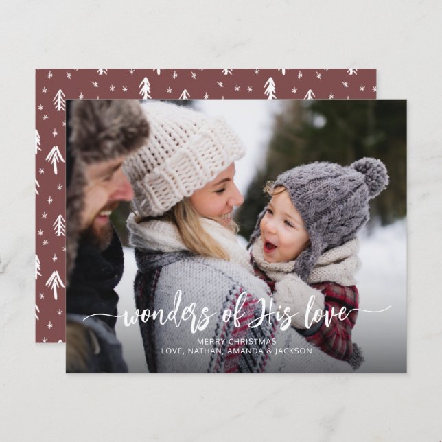 Wunder seiner Weihnachtskarte für seine Liebe (Vorne/Hinten)