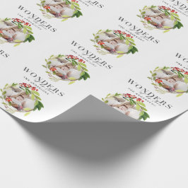 Wunder seines Liebe Watercolor-Laub-Fotos Geschenkpapier