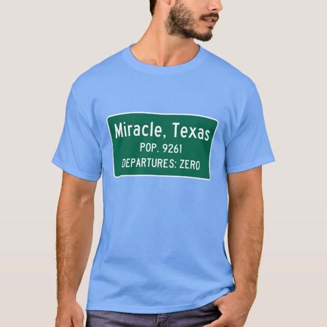Wunder, Texas-Verkehrszeichen T-Shirt (Vorderseite)
