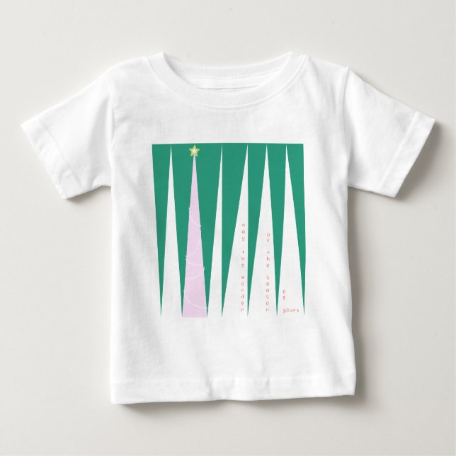 Wunder über den Weihnachtsbaum der Jahreszeit Baby T-shirt (Vorderseite)
