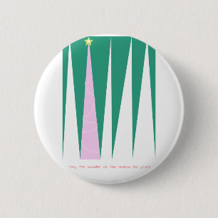 Wunder über den Weihnachtsbaum der Jahreszeit Button