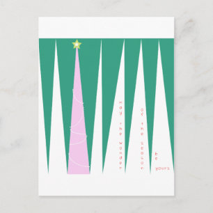 Wunder über den Weihnachtsbaum der Jahreszeit Feiertagspostkarte