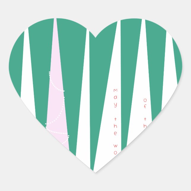 Wunder über den Weihnachtsbaum der Jahreszeit Herz-Aufkleber (Vorderseite)