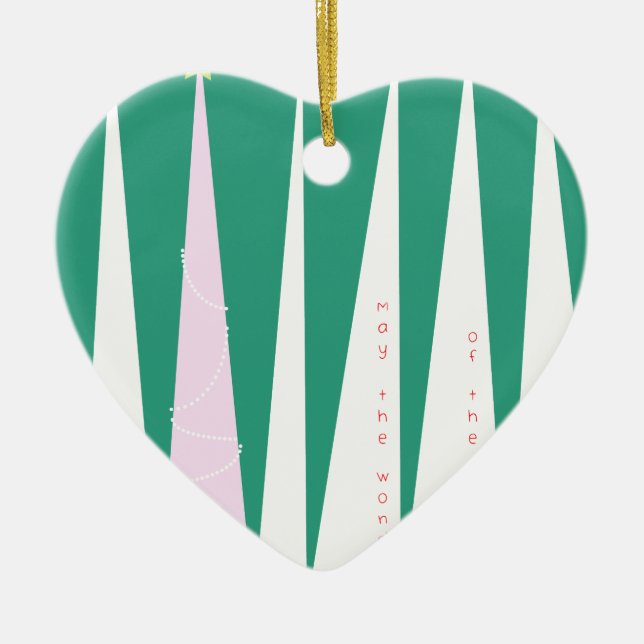 Wunder über den Weihnachtsbaum der Jahreszeit Keramik Ornament (Vorne)