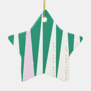 Wunder über den Weihnachtsbaum der Jahreszeit Keramikornament