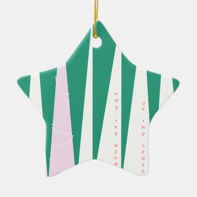 Wunder über den Weihnachtsbaum der Jahreszeit Keramikornament (Vorne)