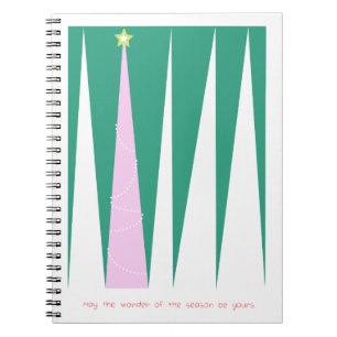 Wunder über den Weihnachtsbaum der Jahreszeit Notizblock