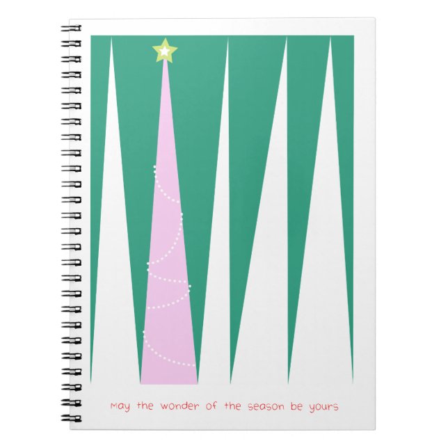 Wunder über den Weihnachtsbaum der Jahreszeit Notizblock (Vorderseite)