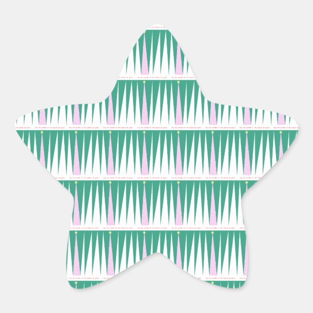 Wunder über den Weihnachtsbaum der Jahreszeit Stern-Aufkleber (Vorderseite)