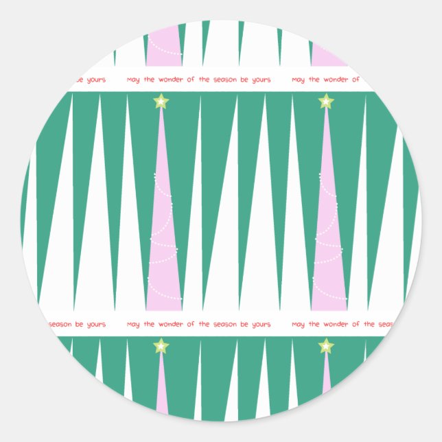 Wunder über die Weihnachtsbaum-Runde Runder Aufkleber (Vorderseite)