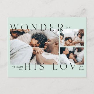 Wunder über seine Liebe Weihnachts-Postkarte Feiertagspostkarte