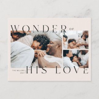 Wunder über seine Liebe Weihnachts-Postkarte Feiertagspostkarte