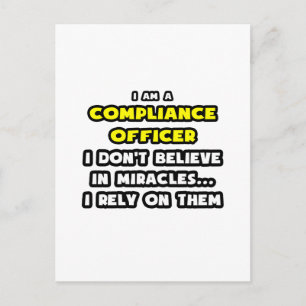 Wunder und Compliance Officer ... Funny Postkarte