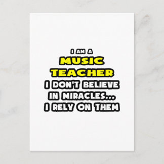 Wunder und Musiklehrer ... Funny Postkarte