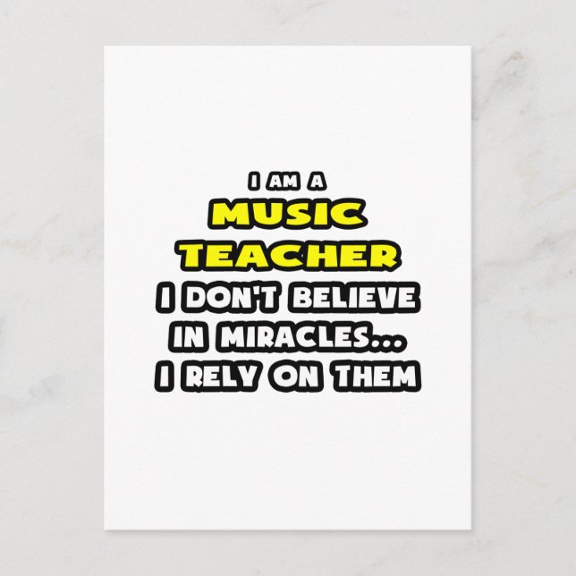 Wunder und Musiklehrer ... Funny Postkarte (Vorderseite)