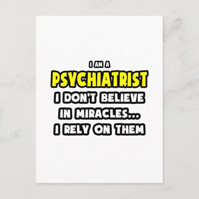 Wunder und Psychiater... Funny Postkarte (Vorderseite)