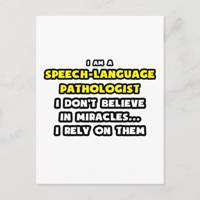 Wunder und sprachliche Pathologen Postkarte (Vorderseite)