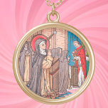 Wunder von Bl. Imelda Lambertini (VVP 010) Vergoldete Kette<br><div class="desc">HINWEIS: Angesichts der Komplexität des Designs funktioniert die große Größe am besten. Geboren in eine edle Familie von Bologna, Italien, war die Selige Imelda Lambertini (1322-1333) ein vortrefflich religiöses Kind, das dem Heiligen Agnes von Rom gewidmet war; Maria, Königin des Himmels; und dem Heiligen Eucharisten. Im Alter von fünf Jahren...</div>