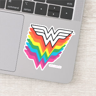 Wunder-Woman-Logo für Regenbogen Aufkleber