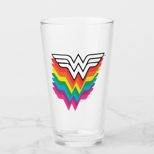 Wunder-Woman-Logo für Regenbogen Glas (Vorderseite)