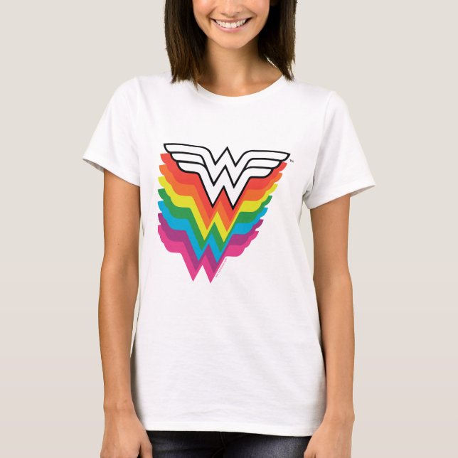 Wunder-Woman-Logo für Regenbogen T-Shirt (Vorderseite)