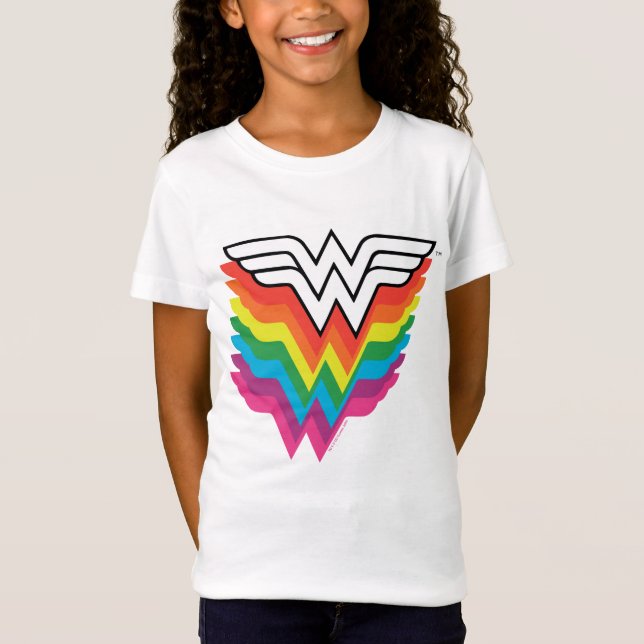 Wunder-Woman-Logo für Regenbogen T-Shirt (Vorderseite)
