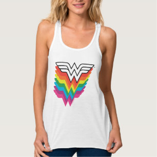 Wunder-Woman-Logo für Regenbogen Tank Top