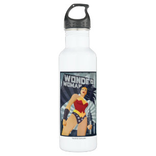 Wunder Woman Retro City Sunburge Trinkflasche