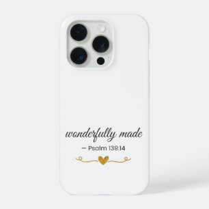 Wunderbar gemacht Psalm 139:14 Minimalistisches Ch iPhone 15 Pro Hülle