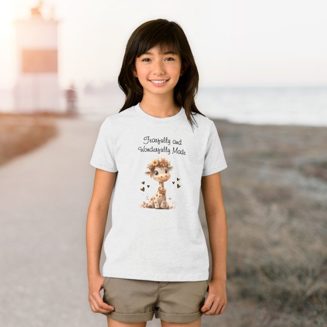 Wunderbar gemacht süße Giraffe  Tri-Blend Shirt (Von Creator hochgeladen)