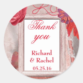 Wunderbar Vielen Dank Red Runder Aufkleber