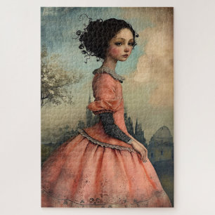 Wunderbar Vintages Mädchen schwierig Puzzle